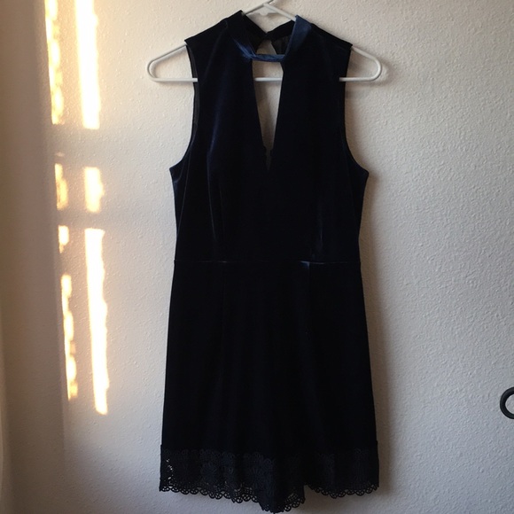 Topshop Velvet Romper - Picture 2 of 8